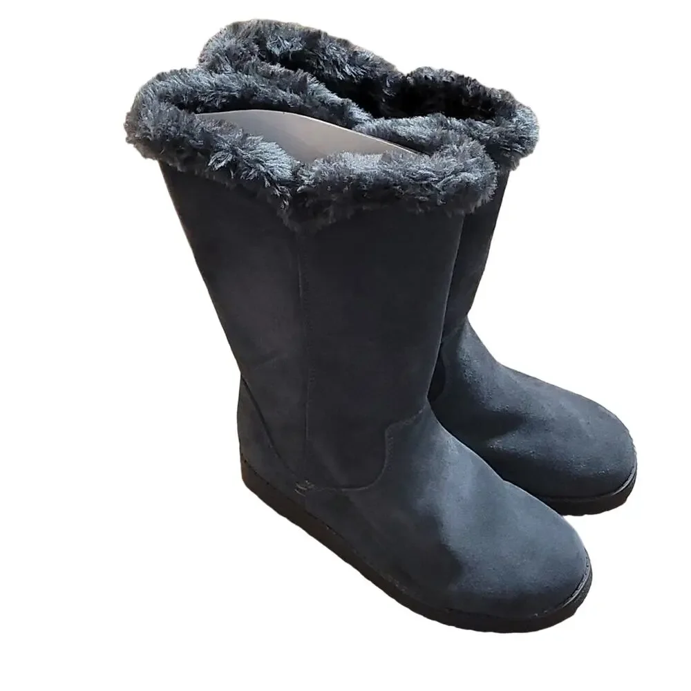 Universal Thread Women's Suede Boots, Gray, Size 6, NWT